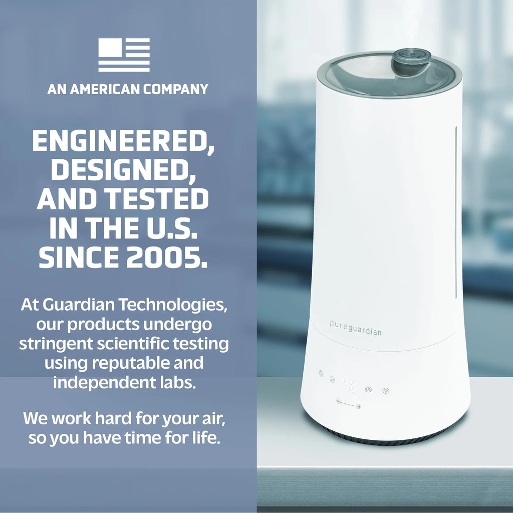Sq. Cool ft. Mist H997W 1.6 with 420 Ultrasonic PureGuardian Humidifier Humidistat, 90-Hour Gallon