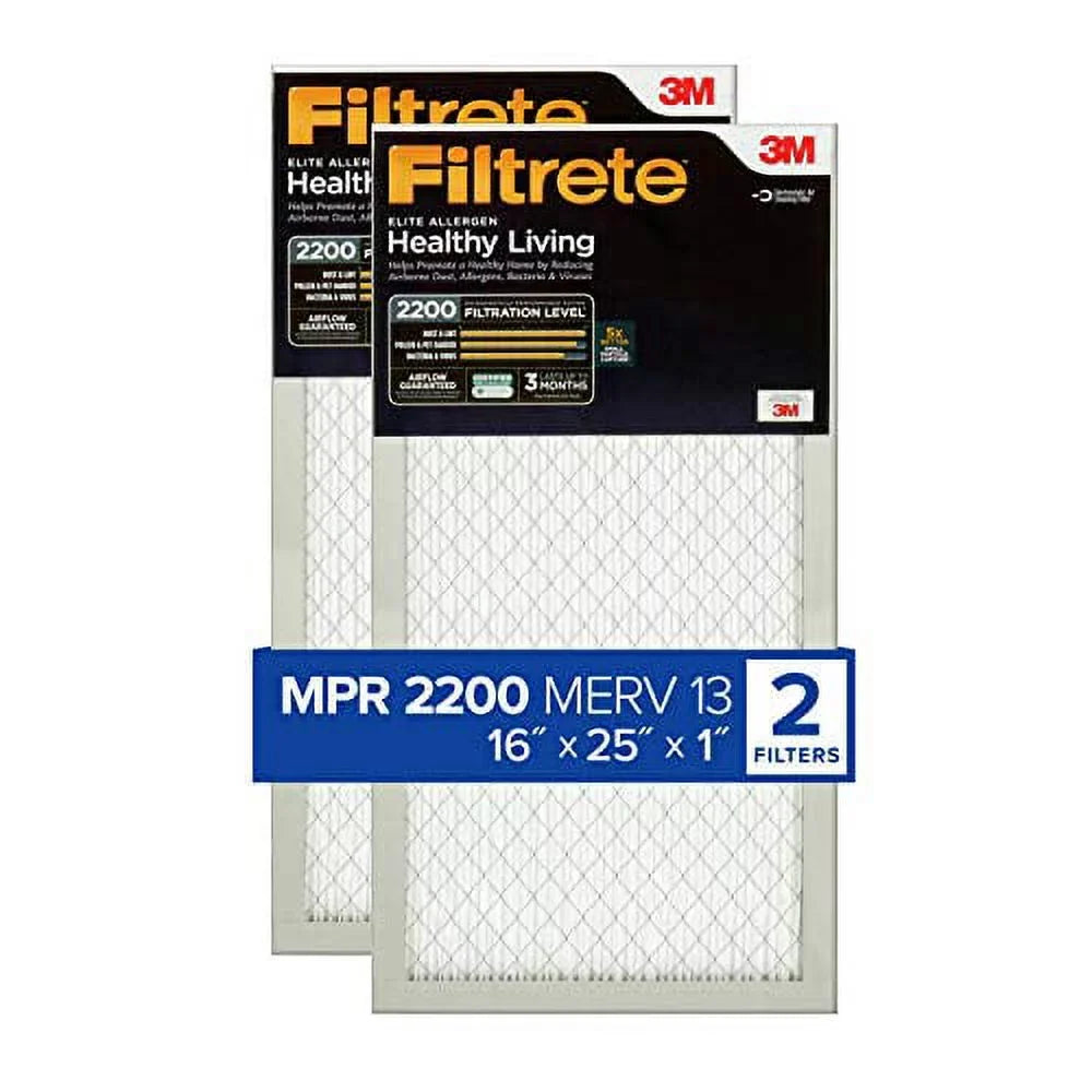 Living 2200, Filter, 16x25x1, Healthy 15.69 0.78) Elite 24.69 (exact Air x Furnace AC 2-Pack MPR x Allergen, Filtrete dimensions
