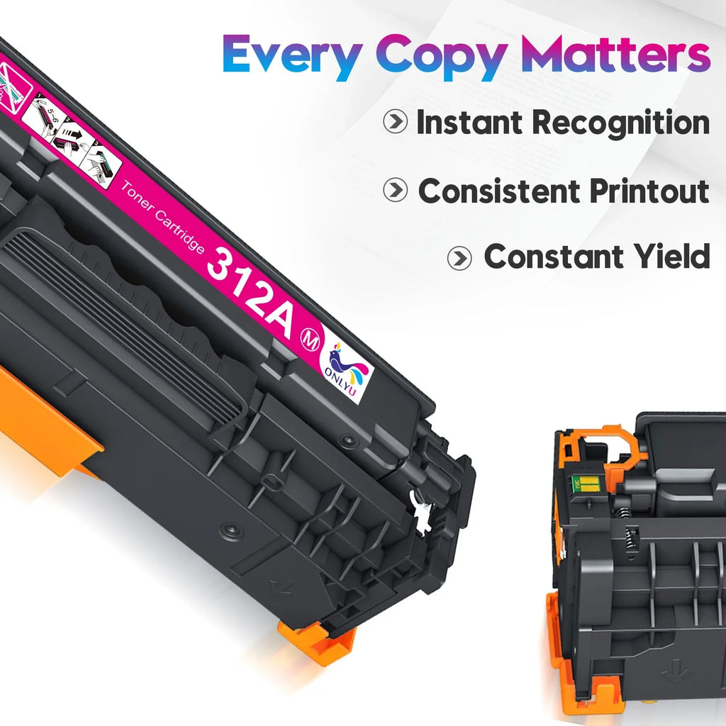 Toner CF380A 400 Laserjet Color M375nw 312A CF382A M475dn M475dw HP 312X 312A CF381A Cartridges M451dn Replacement Pro Compatible 5-Pack Printer, M451dw HP MFP for Toner 312X CF380X with CF383A M451nw