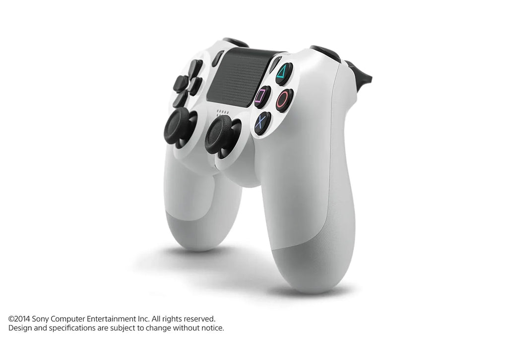 Like - New With DualShock - BOLT 4 Blue Controller PlayStation Earbuds Wireless Bundle White with AXTION