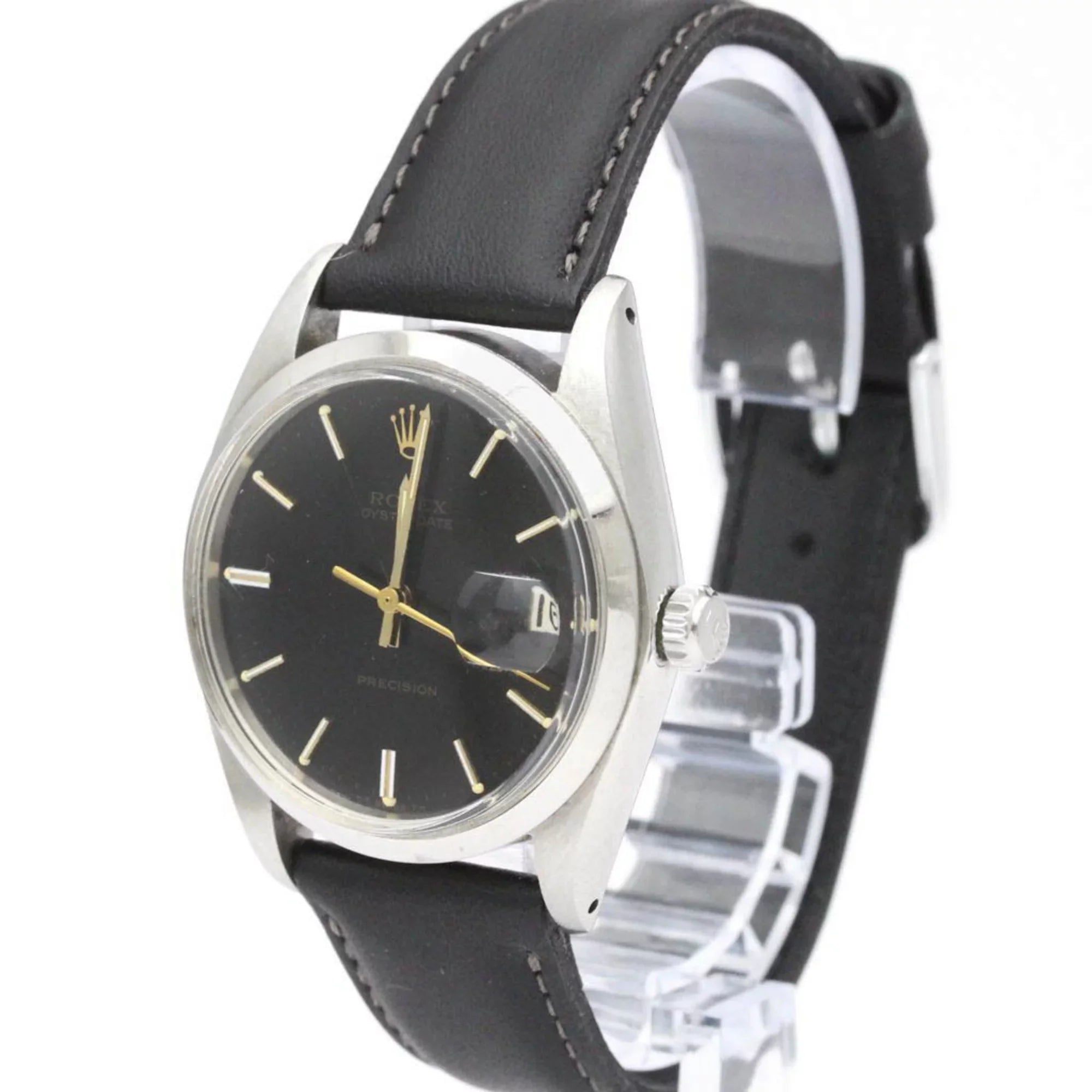 Oyster Steel Mens Authenticated Watch 6694 Precision BF555830 Hand-winding Used Vintage Date