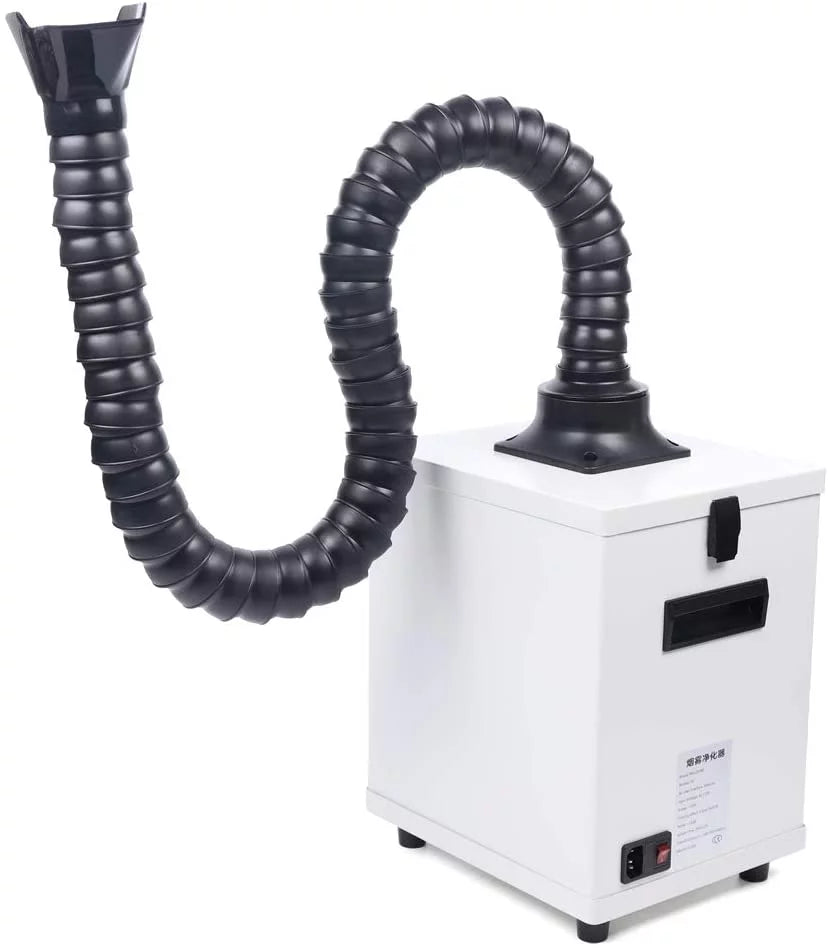 Air Filter Singel-Head Fetcoi Extractor Purifier Fume & Hose, 3-Layer 360° Smoke Rotatable With