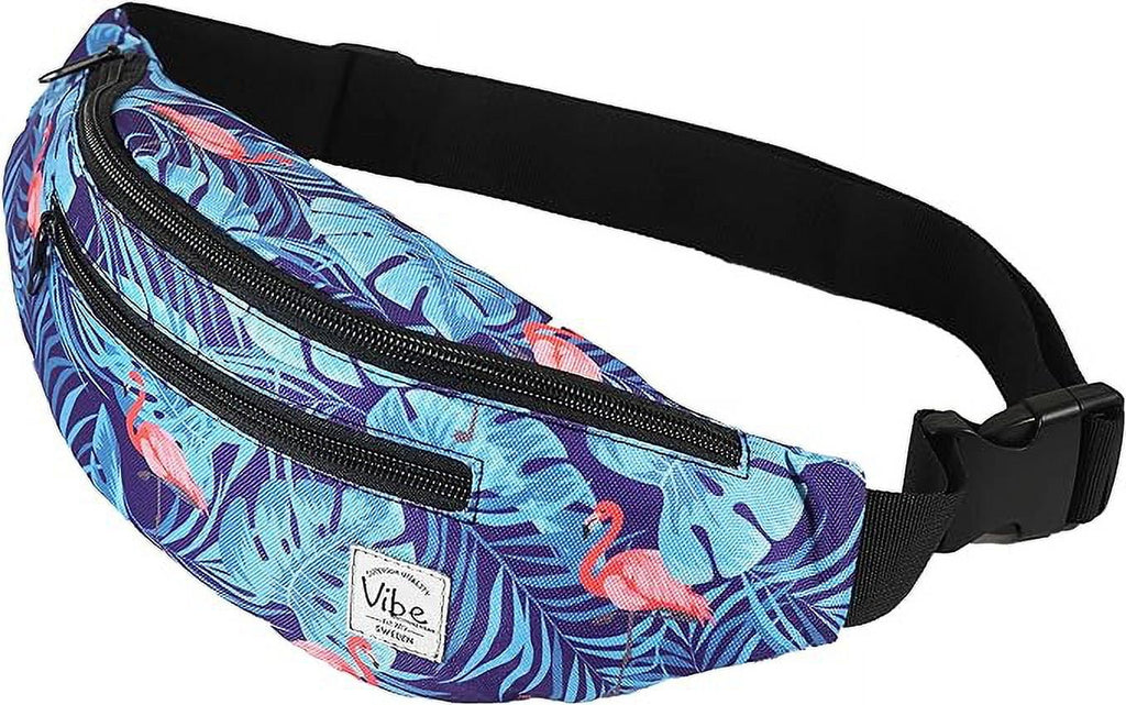 Festival Cycling Silver Bag - Women for Festival Rave - Gold Pack Waist Holographic Men Running Vibe Many for Fanny Gear Prints Hiking Cute Black
