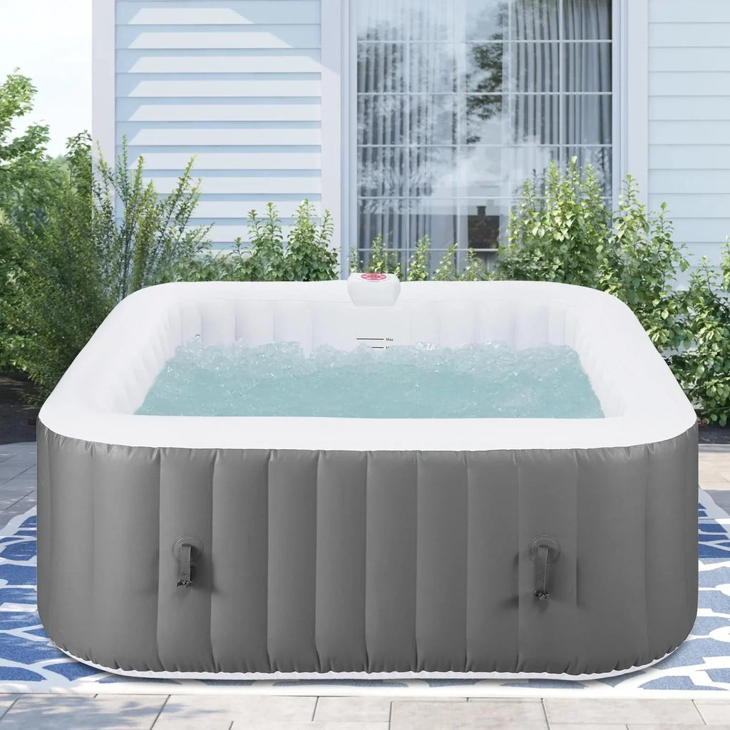 Hot Hidden Hot Bag, 910L Machine, Storage 104℉, Tub, Mat, 73''Inflatable exterior Home for Tub Indoor Lockable Capacity Cover, Spa Max 6 Massage Person with Jets, 130