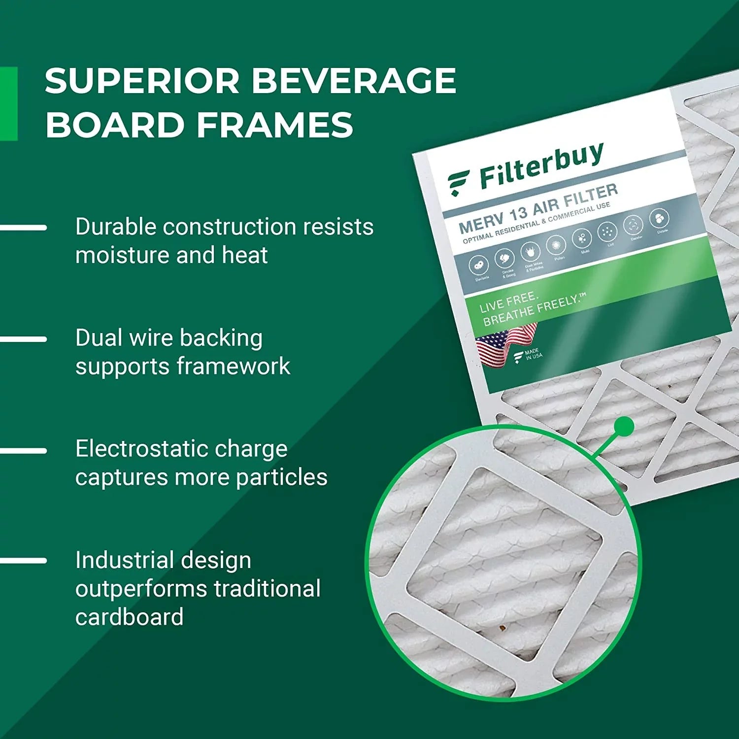 HVAC Pleated Furnace Air (12-Pack) Filters MERV AC 8x20x4 13 Filterbuy