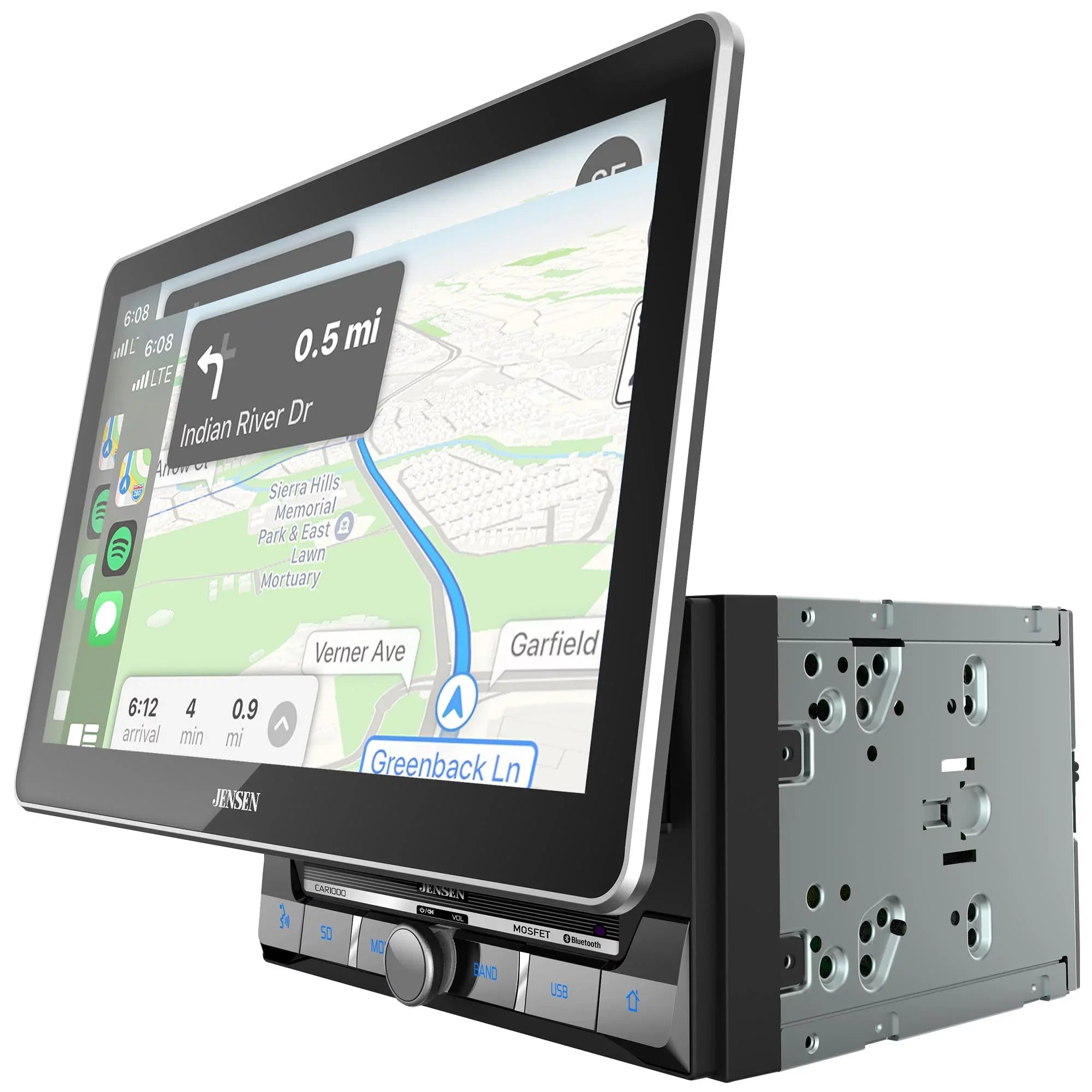 Jensen Carplay Android 2 Auto Mechlesss Din 10 in. LCD & CAR1000