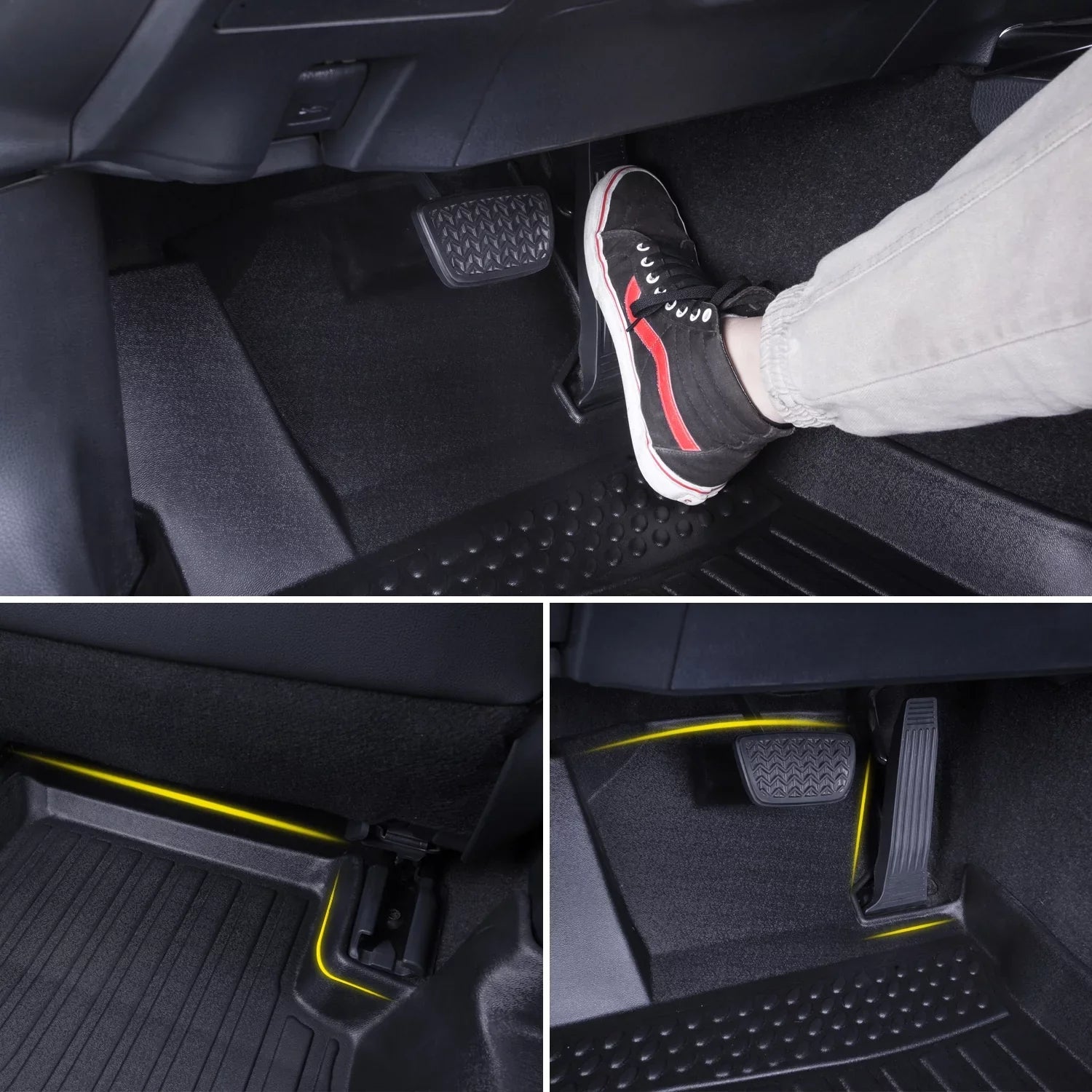 climate for Front Jeep All Floor Black Heavy Car Carpet-Custom Duty Guard Rear Compass 2018-2023 Fit-Tough/Durable/Odorless Replacement Mats and Liners