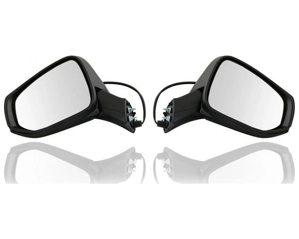 Door '19-21 Spot - - Mirror Pair LE/North Puddle 879100R261, Camera - & Built - Without Blind Signal Lamp & for Textured RAV4/Hybrid Set American & Compatible/Replacement Toyota 879400R261 Non-Heated,