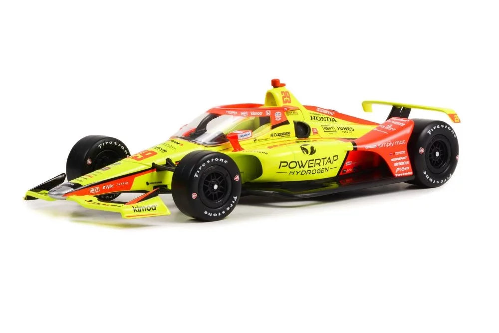 '- 2022 IndyCar, Scale Greenlight #29 NTT Diecast Case DeFrancesco Diecast Devlin - Car Car - 1/18 w/LED 11156 Display