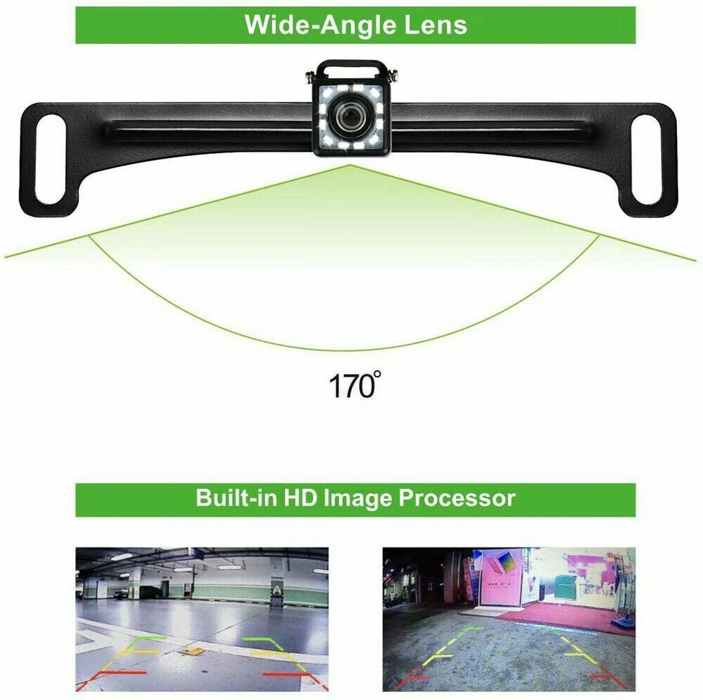 View Vision HD Rear Camera Night Car Parking System Backup Monitor 7" Wireless