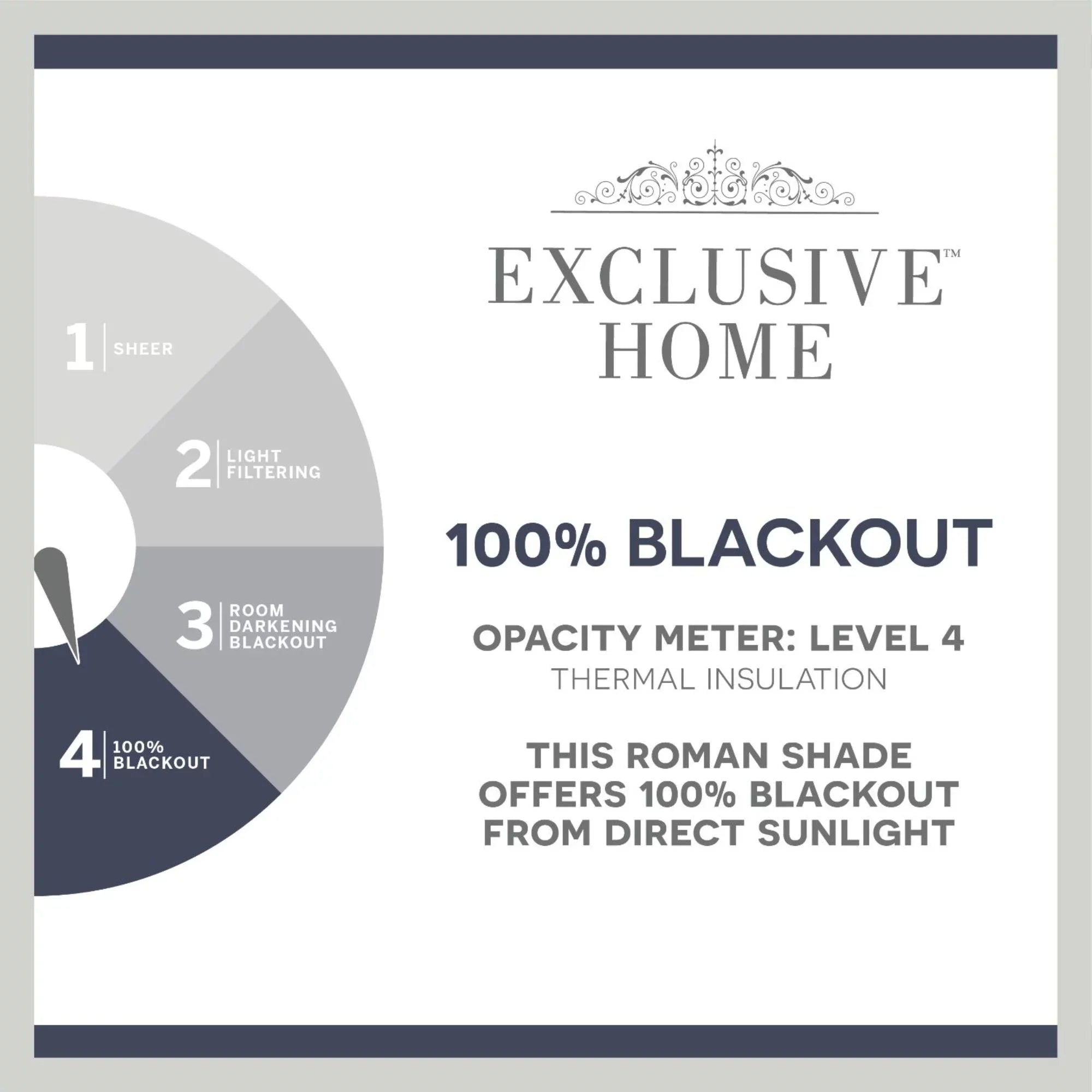 Blackout Exclusive Montague Roman White Home Shade, Total Trellis 31"x64",