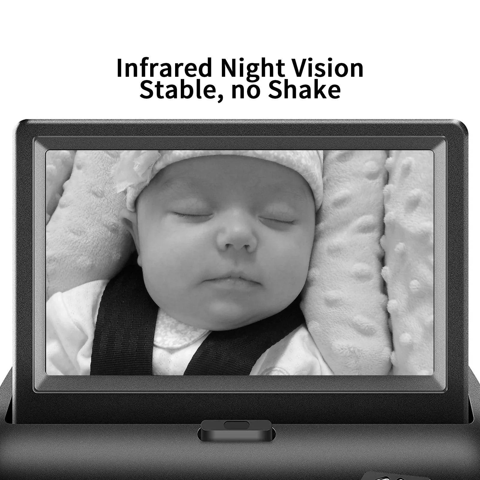 Baby Facing with Rear Radirus Night Infrared View Camera, Seat Vision, Crystal Ideal Clear Monitor Car for