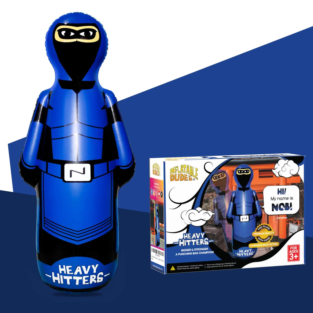 Ninja |Filled Punching with 63 Sand Large inches Bag (Inflatable - Kids Dudes)