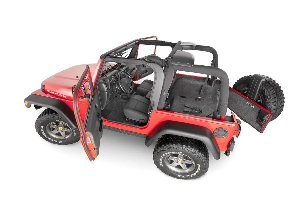 / / by Center 3Pc Jeep BedRug Wrangler Floorr Compatible TJ Jeep TJ, Kit 1997-2005 Wrangler select: 2006 (w/o Front Console)-Heat Shields with X RealTruck