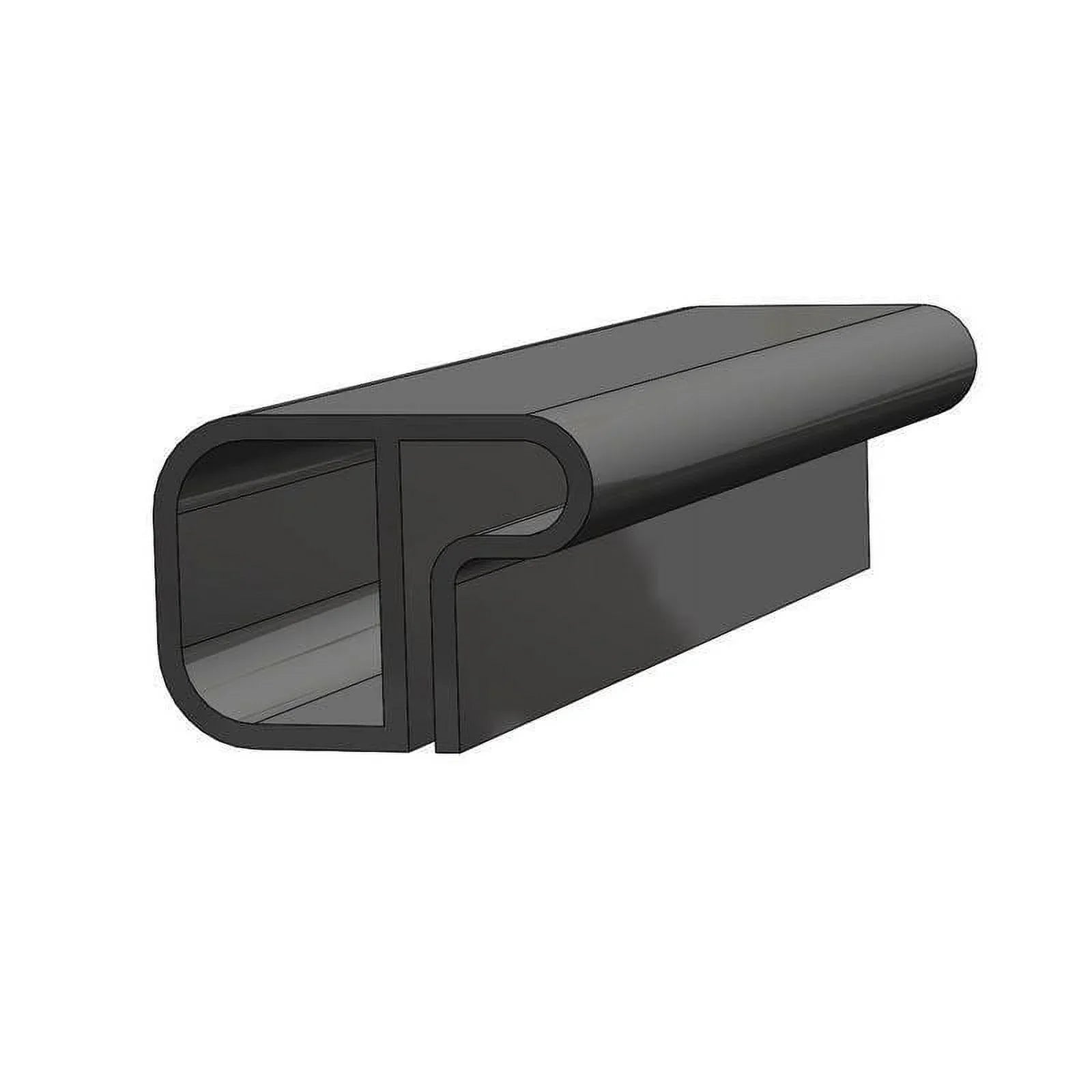 Rail Rub 1-1/4"H Marine 1-3/4"W Black X Taco Rail, 6"L Canoe 16' Insert, V21-9140BKA166 X