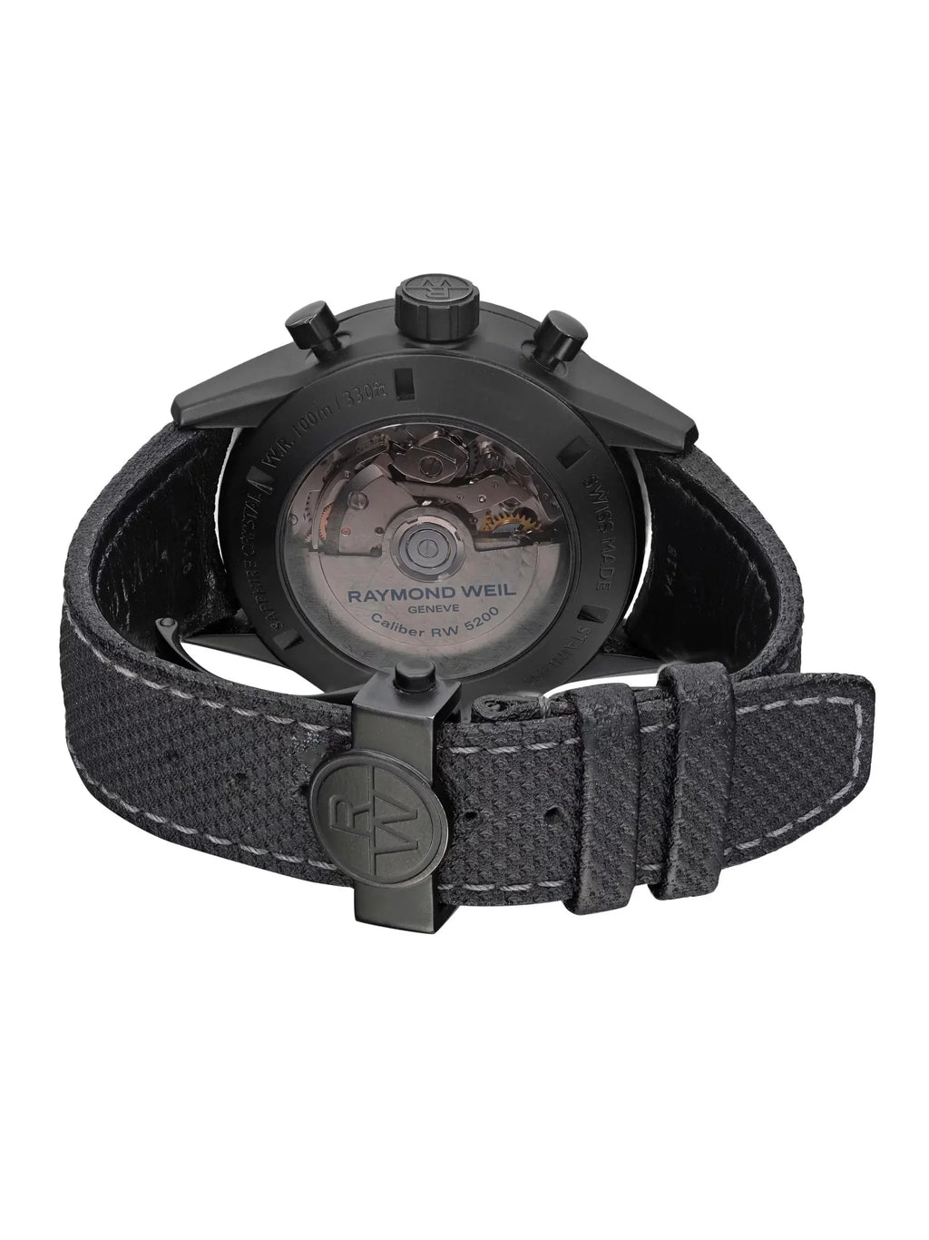 Black Raymond Steel Men's Watch 7730-BK-05207 Freelancer Weil Automatic Dial