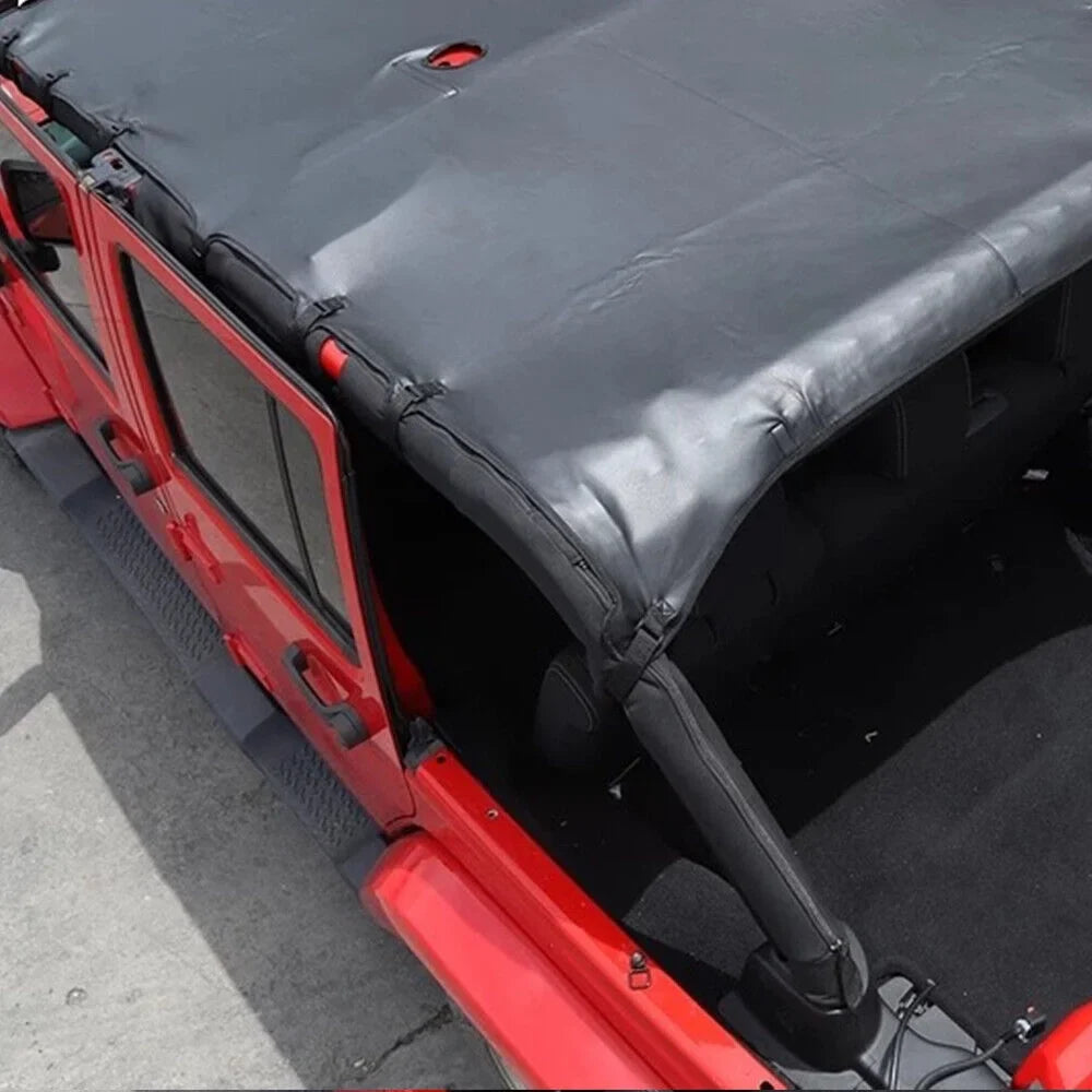 Premium Sunshade Top - Easy JLLOM Jeep Protection Leather 07-18 Install, Sun Wrangler JK JKU Maximum
