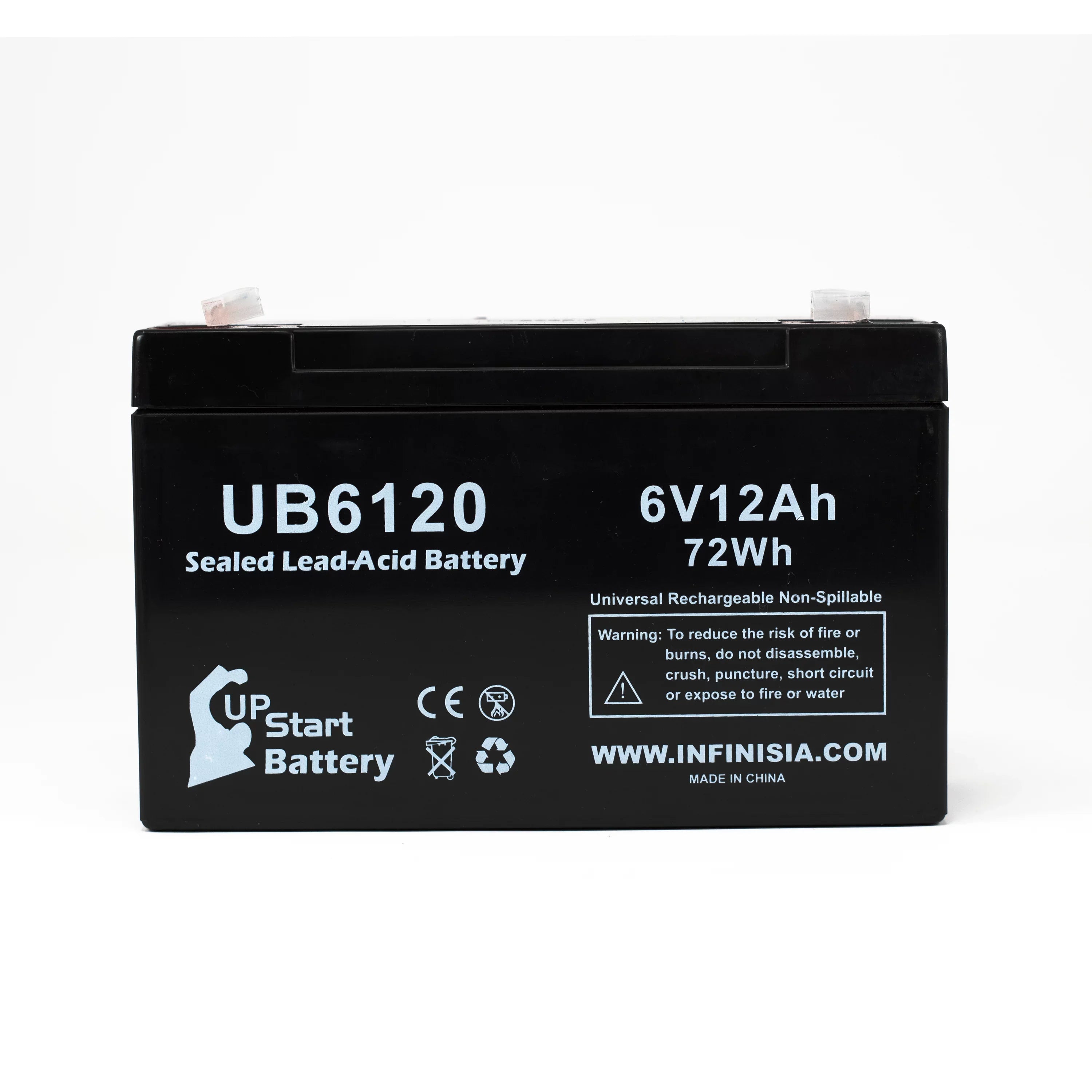 3x Pack Lead F1 UB6120 Tripp-Lite Acid - Replacement F2 Battery - - Battery Includes 12000mAh, F1 to (6V, 6 SLA) Adapters 850 12Ah, Sealed Universal AGM, Terminal Compatible Terminal,