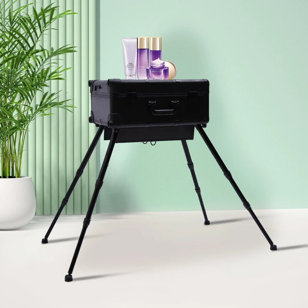 Box Key Makeup Train Luggage DENEST Organizer Cosmetic with Rolling Trolley Case Travel