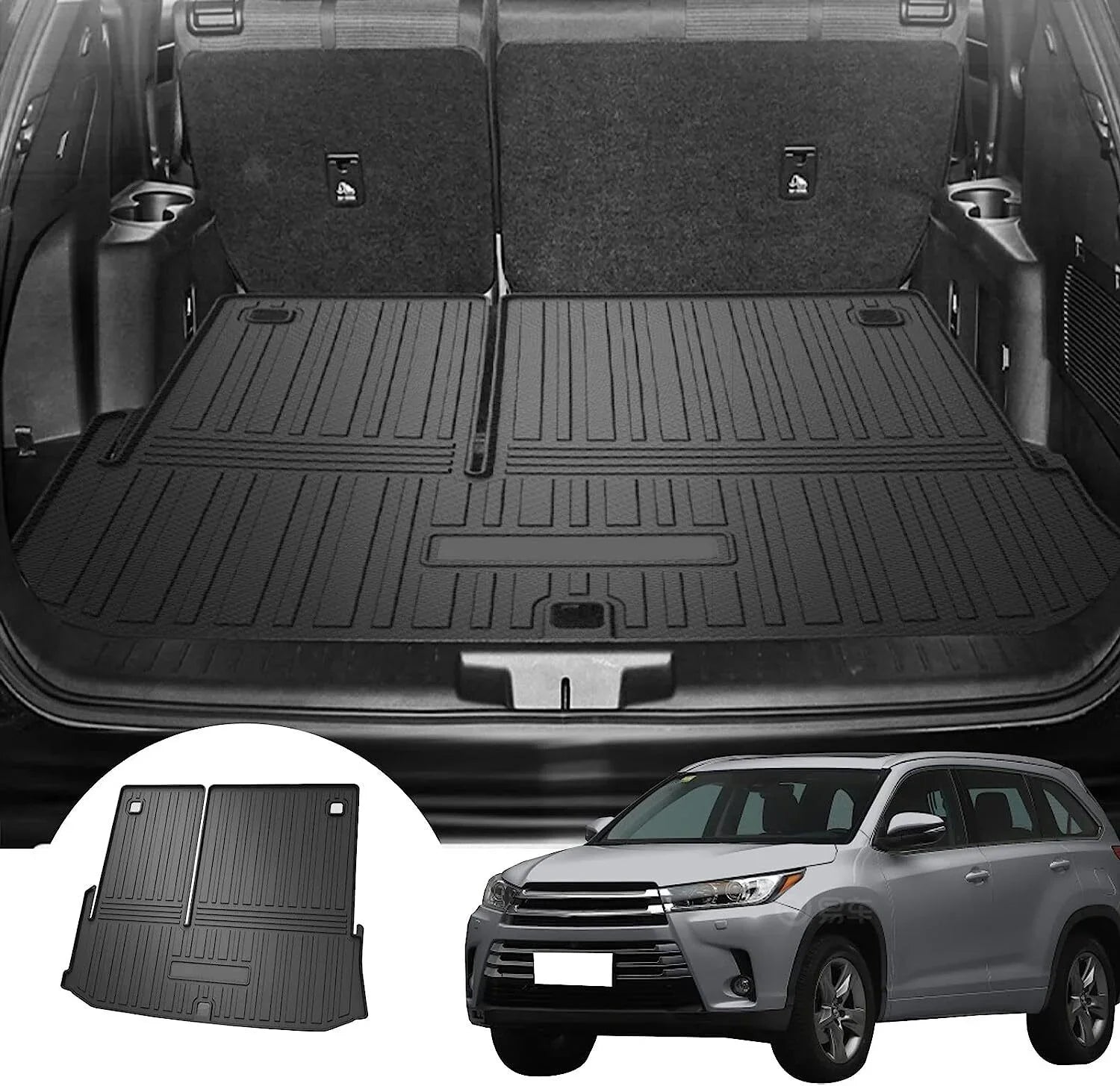 Custom Liner Mats Trunk Mat for Toyota Highlander Cargo Waterproof 2020-2023