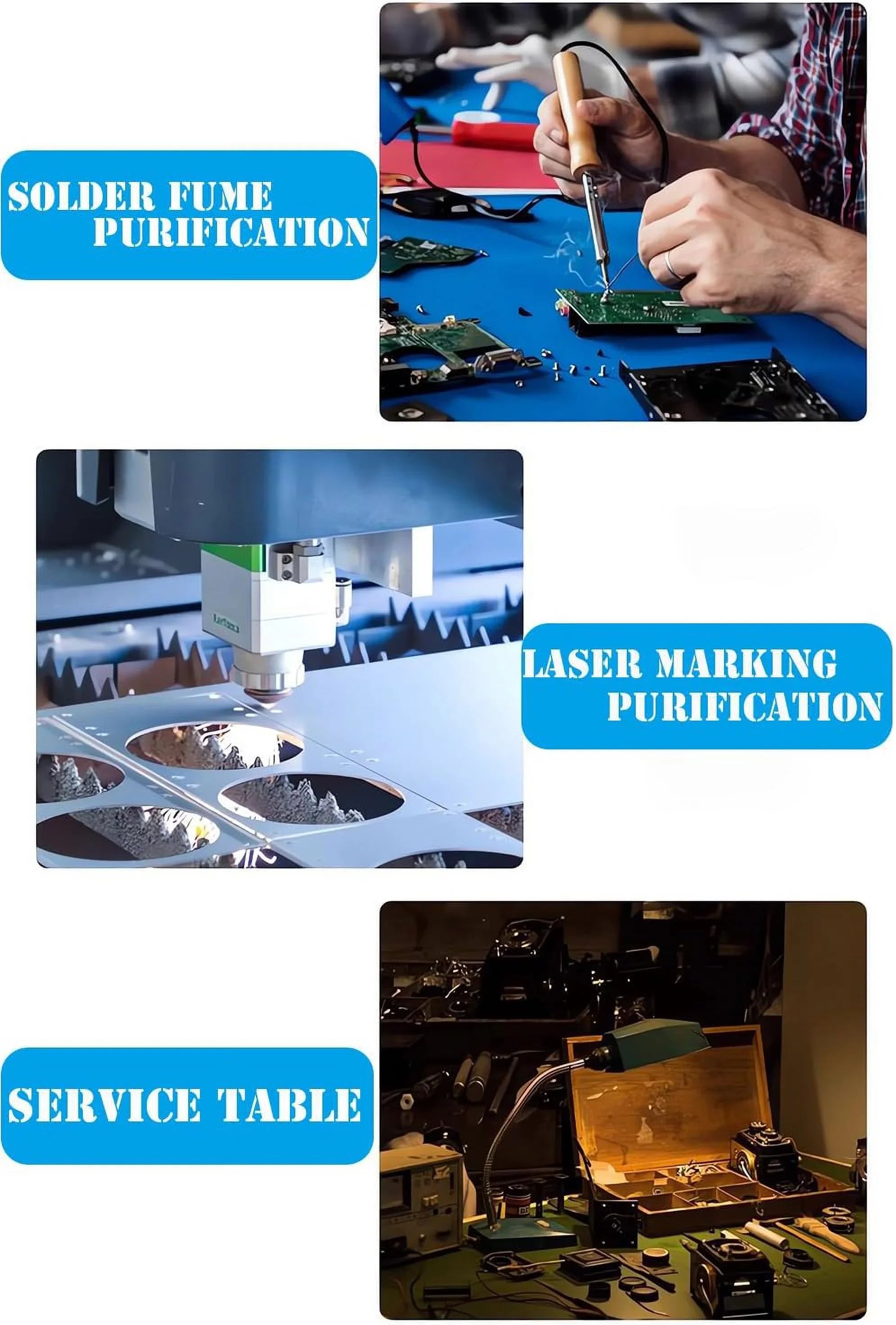 Purifier Welding Smoke Switch Smoke Welding Purifier 12V Dry Portable Fume Foot with Extractor