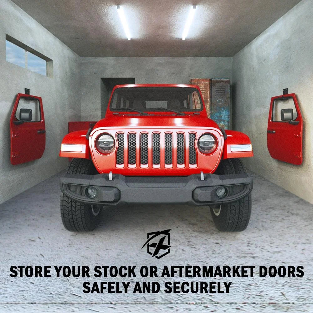 Xprite Wrangler JT for Storage JK 1956-2020 YJ CJ Hanger Jeep LJ TJ Wall Mount JL