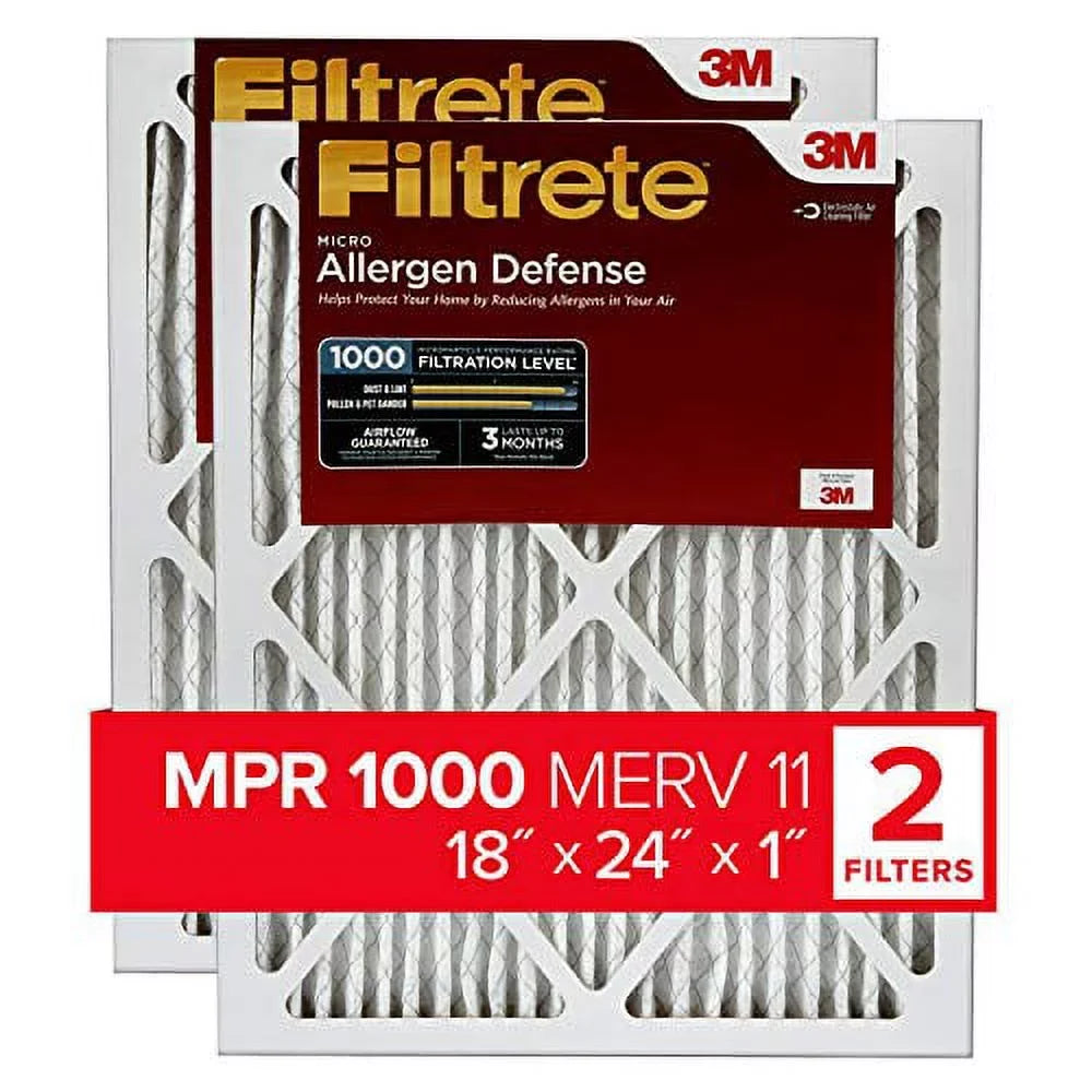 1000, AC Allergen 23.81 0.81) 18x24x1, Micro 2-Pack MPR x 17.81 x Defense, Filter, Air Filtrete dimensions (exact Furnace