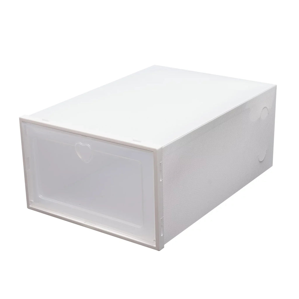 Boxes Storage Flip Plastic Organizer Shoe 20Pcs Case Drawer Clear Box Clamshell Stackable Container Shoe Foldable Loyalheartdy