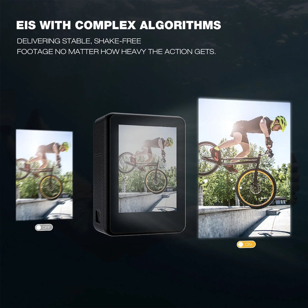 Camera 131FT CAMPARK Ultra Dual Camera Underwater Angle EIS 170 Waterproof Screen Action 24MP Wifi 4K/30FPS HD Color Wide Degree Camera