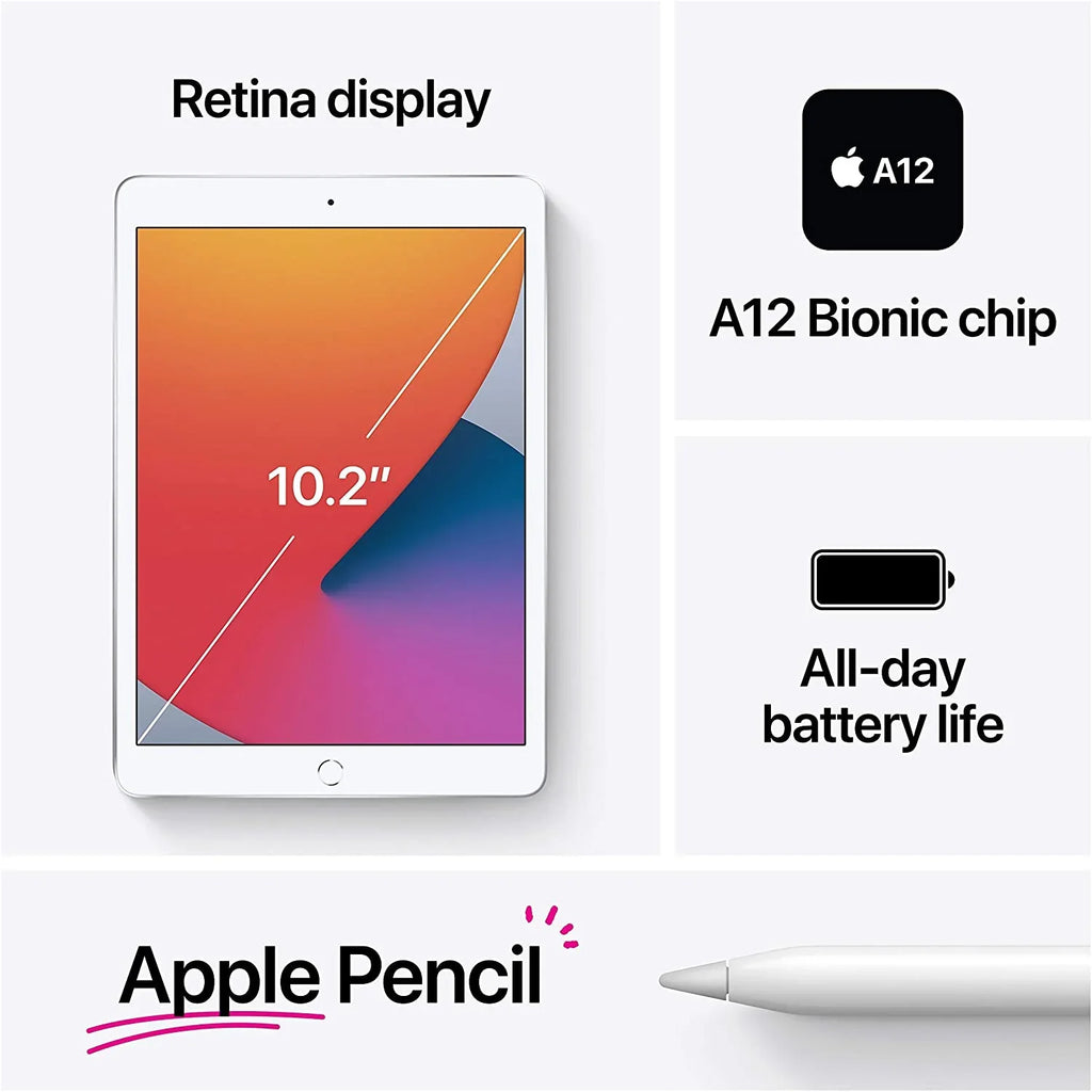 2020) - (8th 10.2" Silver.USED.A Wifi 32GB Gen; iPad
