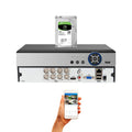 Digital HD TVI 2TB Drive Recorder Analog AHD CCTV DVR 8 Channel Evertech Video H.265 Hybrid CVI Security Hard