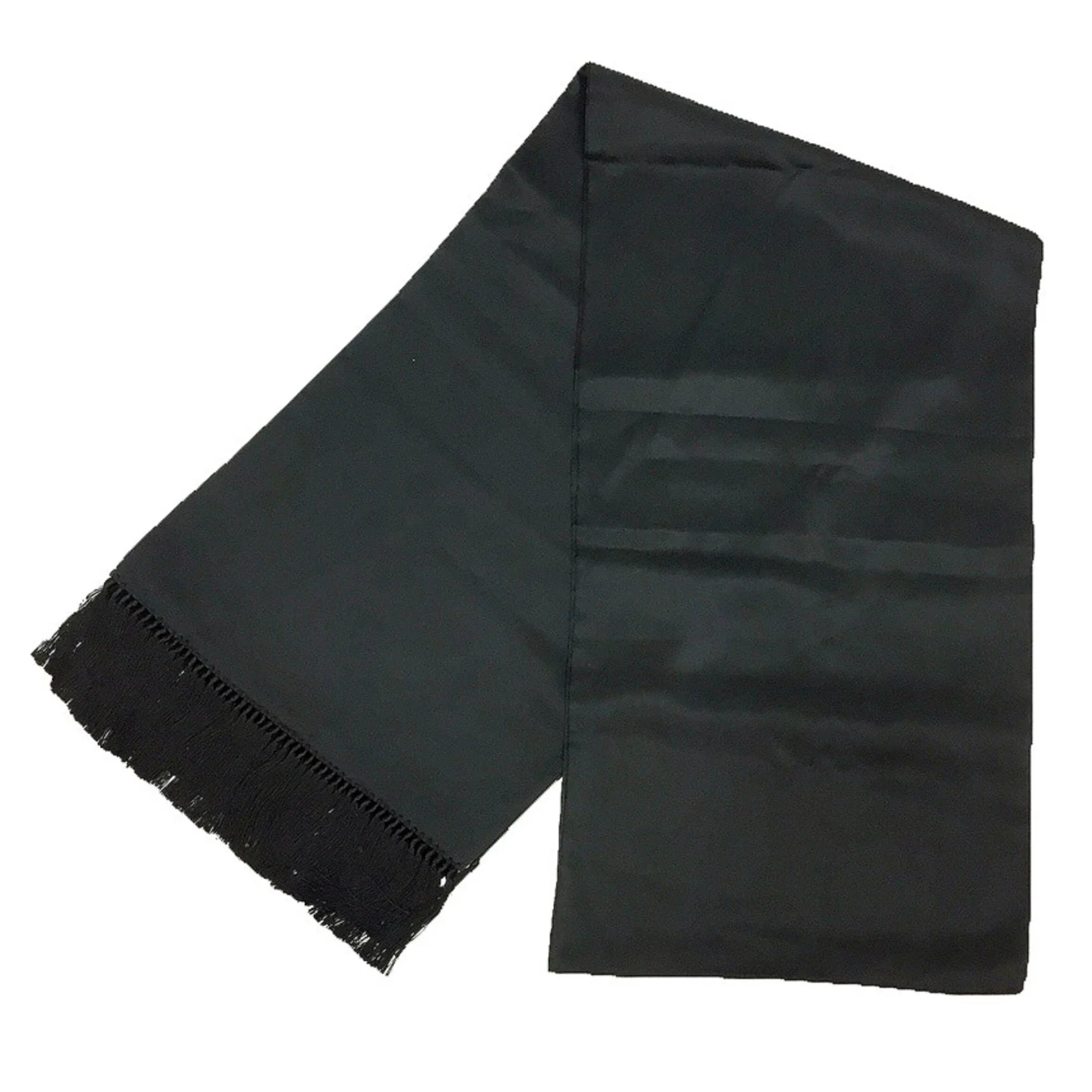 Stole Celine Scarf aq9190 Pre-Owned Black Muffler CELINE Long Silk (Good)