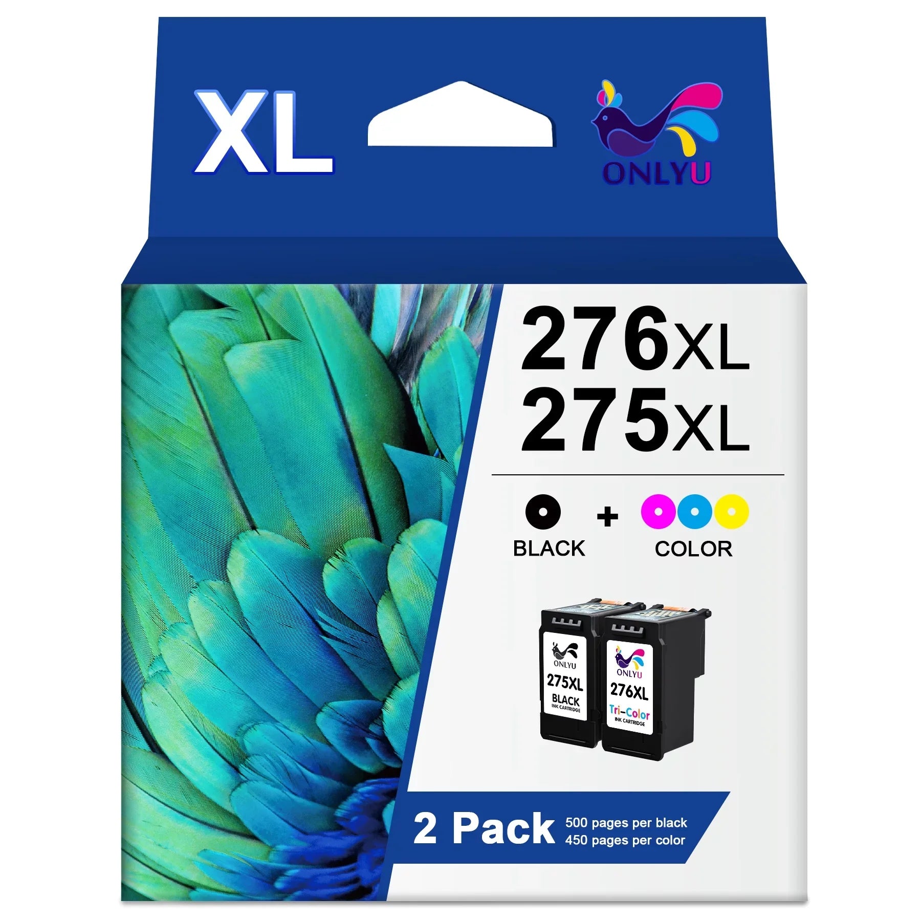 (1 TR4722 TR4720 Combo Ink Compatible Printer Pack TS3520 1 Canon Yield CL-276 Printer PG-275 PIXMA TS3522 Black High to Cartridges XL and Color) Ink 276xl for 275xl