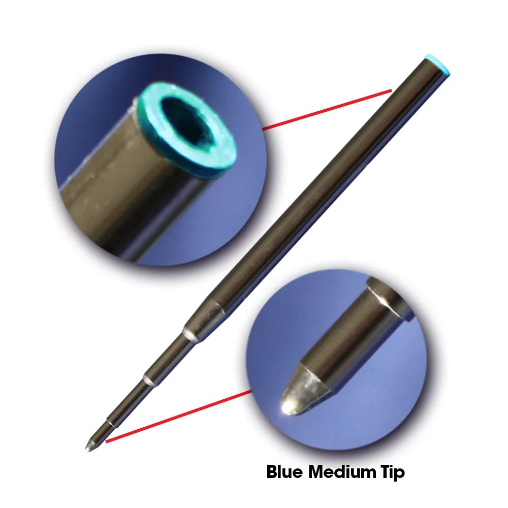 in Replacement 6 - Montblanc 3.875 for Pen / Refill mm + 6 98 Blue - Measures Jaymo - Black Ballpoint Long 128211/128214