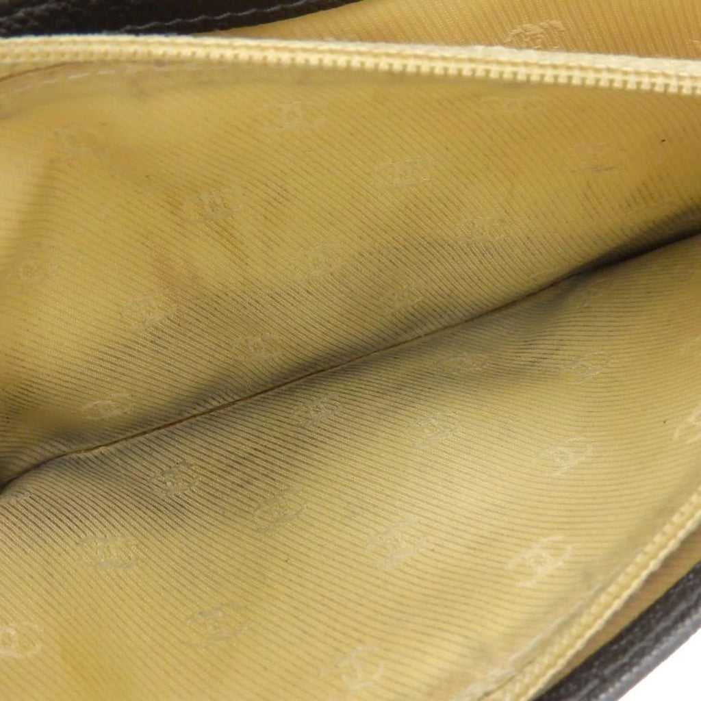 mark Pre-Owned with No. metallic here (Fair) wallet 11 long gray bi-fold lambskin seal