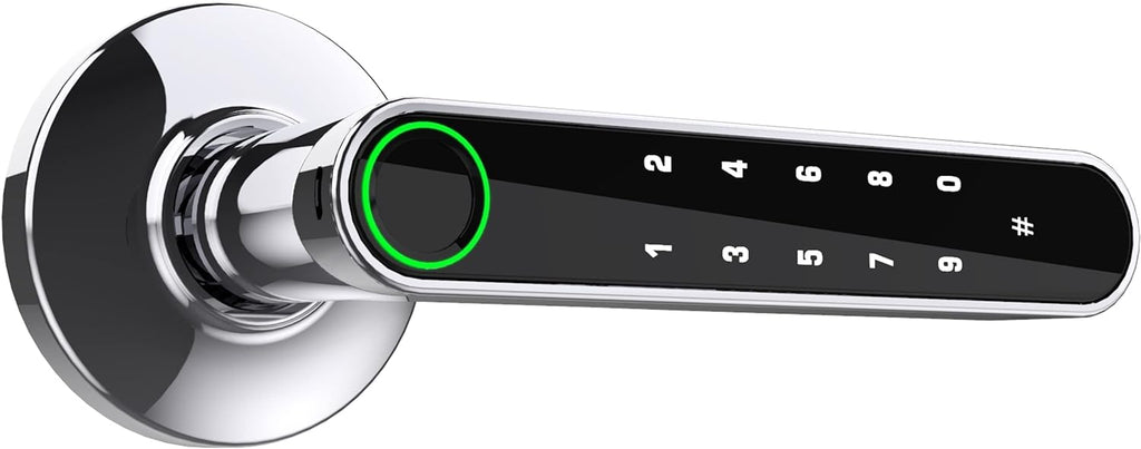 New Door Home Office, Upgrade] by Airbnb, [2024 Fingerprint with Suited and Tuya for Door Smart App Ideally Install Password, Keypads Backup Handle to Lock Keys, Easy GOURE,