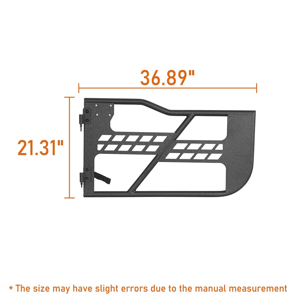 Steel Door 2018-2023 Jeep Black Frame Tubular Hooke Guards JL Half Wrangler Road Fit 2-Door
