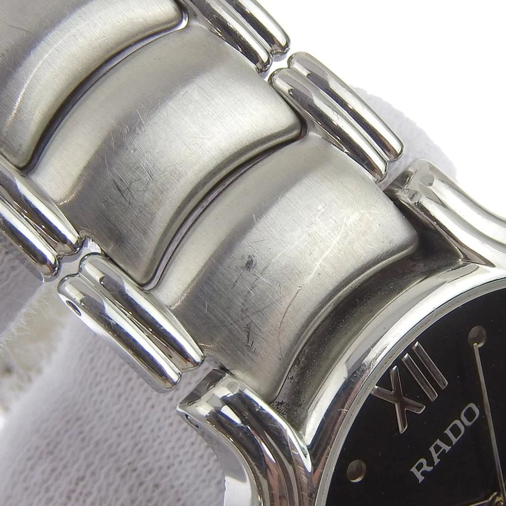 black (Good) Rado quartz Pre-Owned 3777 dial Florence men's RADO 4 115 battery watch