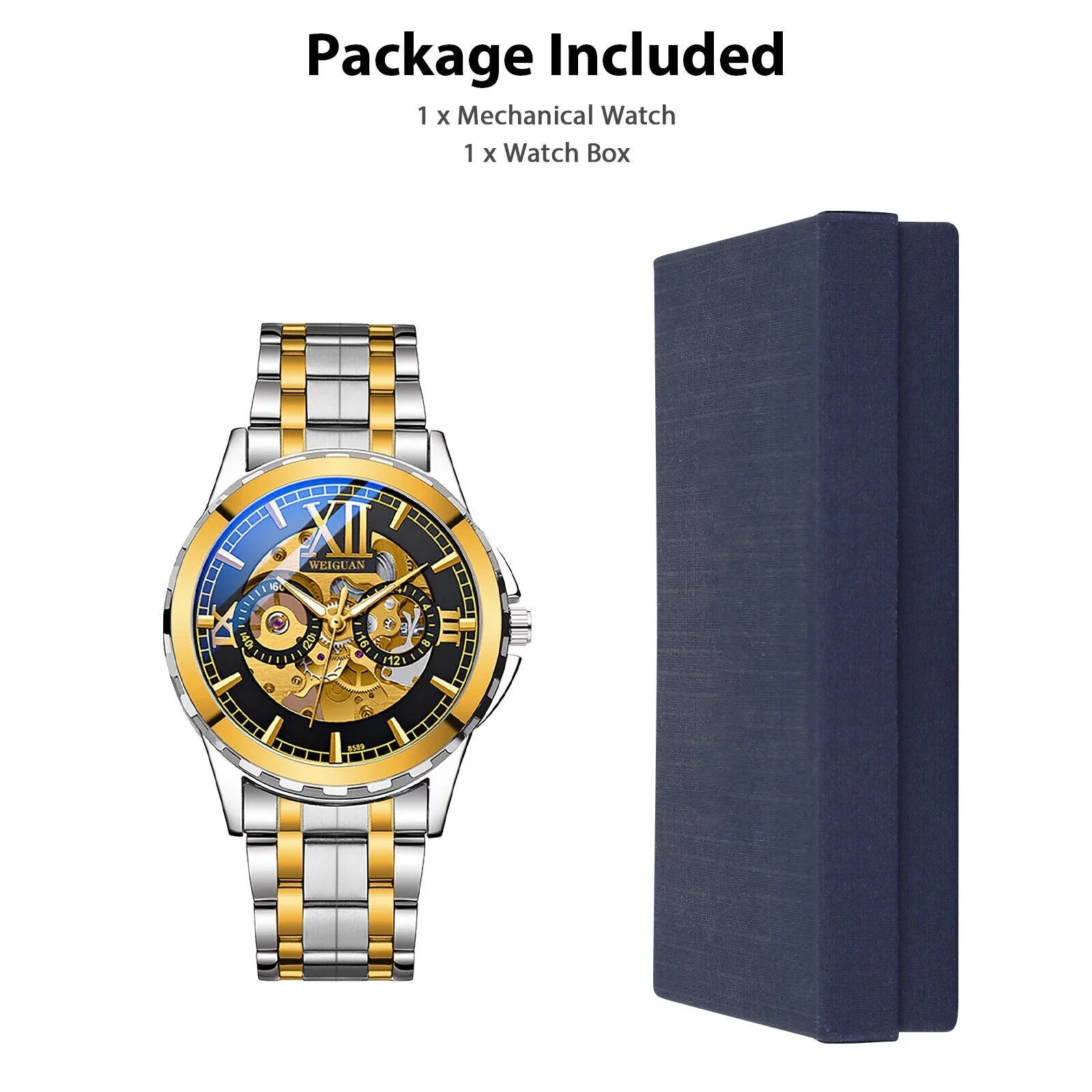 Watch Steel Business Waterproof Men Wrist Mechanical Luxury Automatic Stainless
