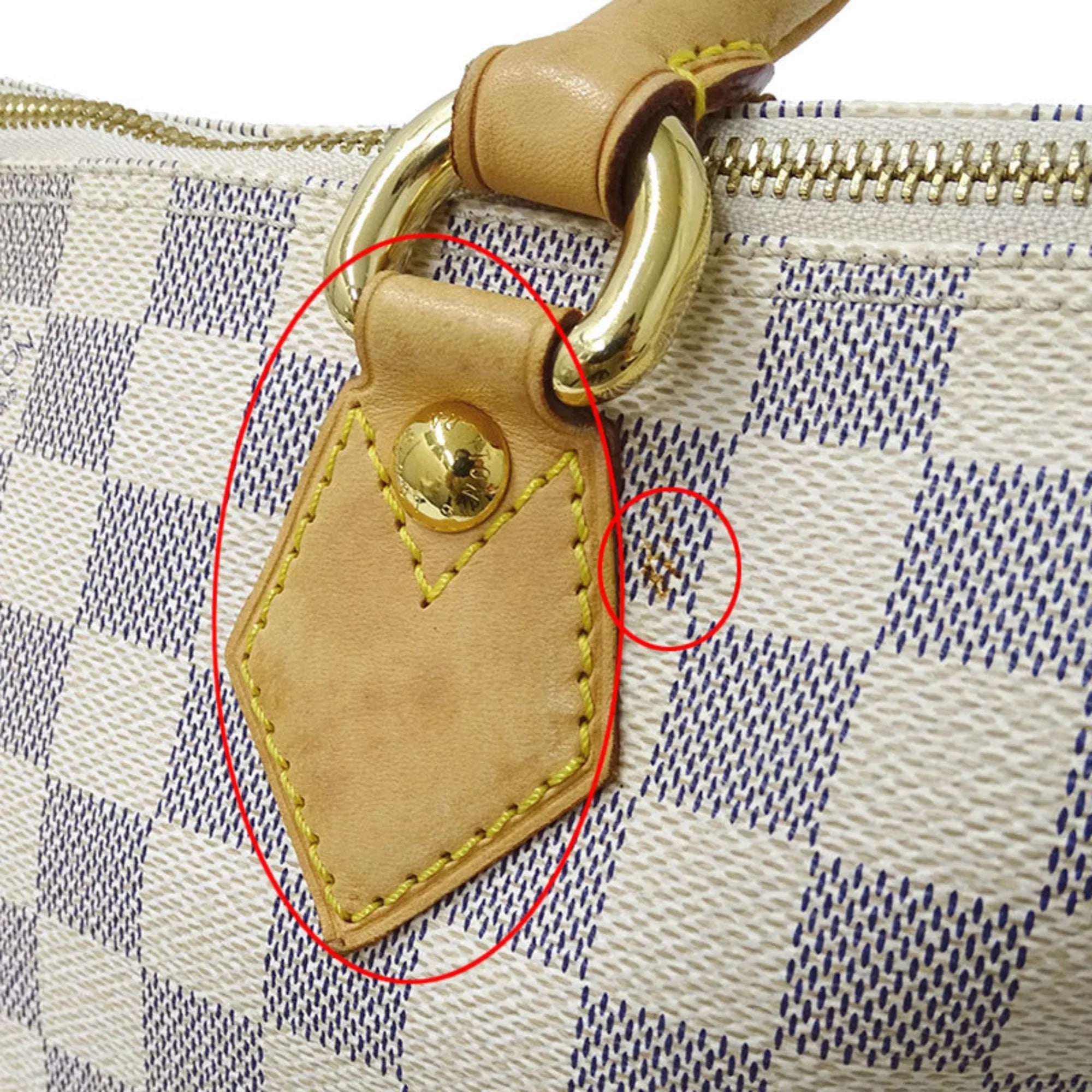 Used Azul Bag Gray Handbag White Damier Saleya Ladies N51186 Tote Authenticated PM