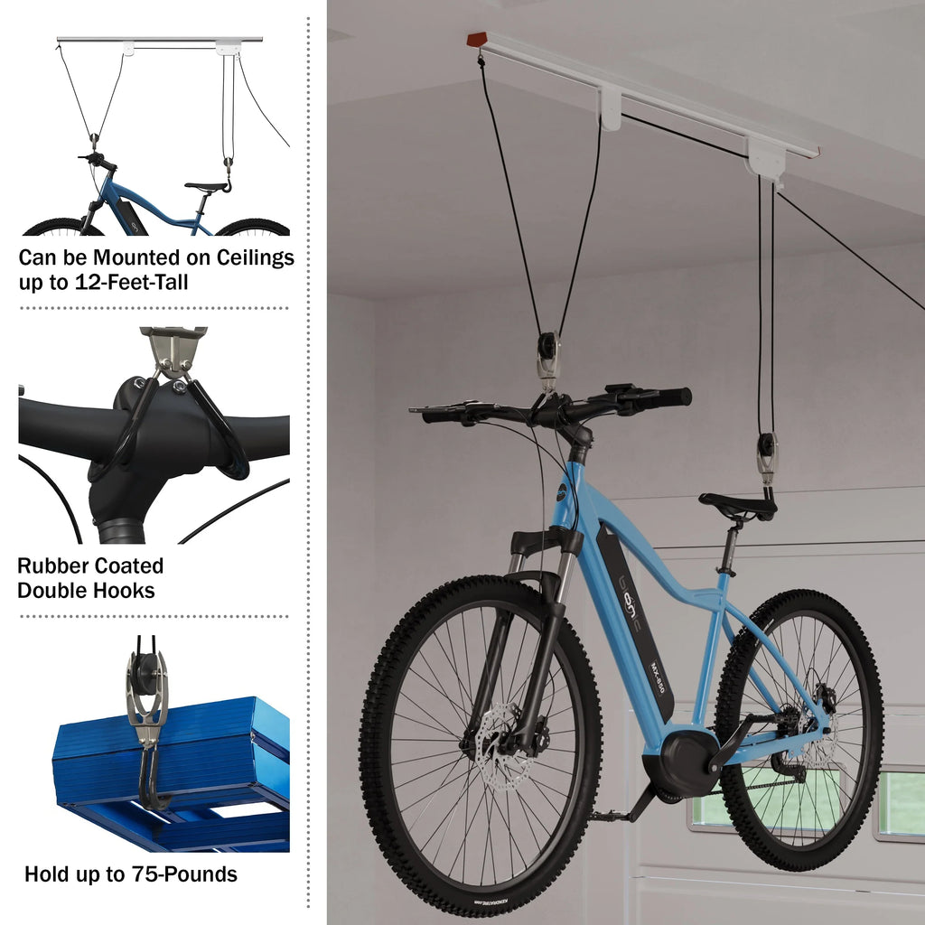 System Garage RAD Bike Storage Hanger - Cycle Pulley Overhead Hoist