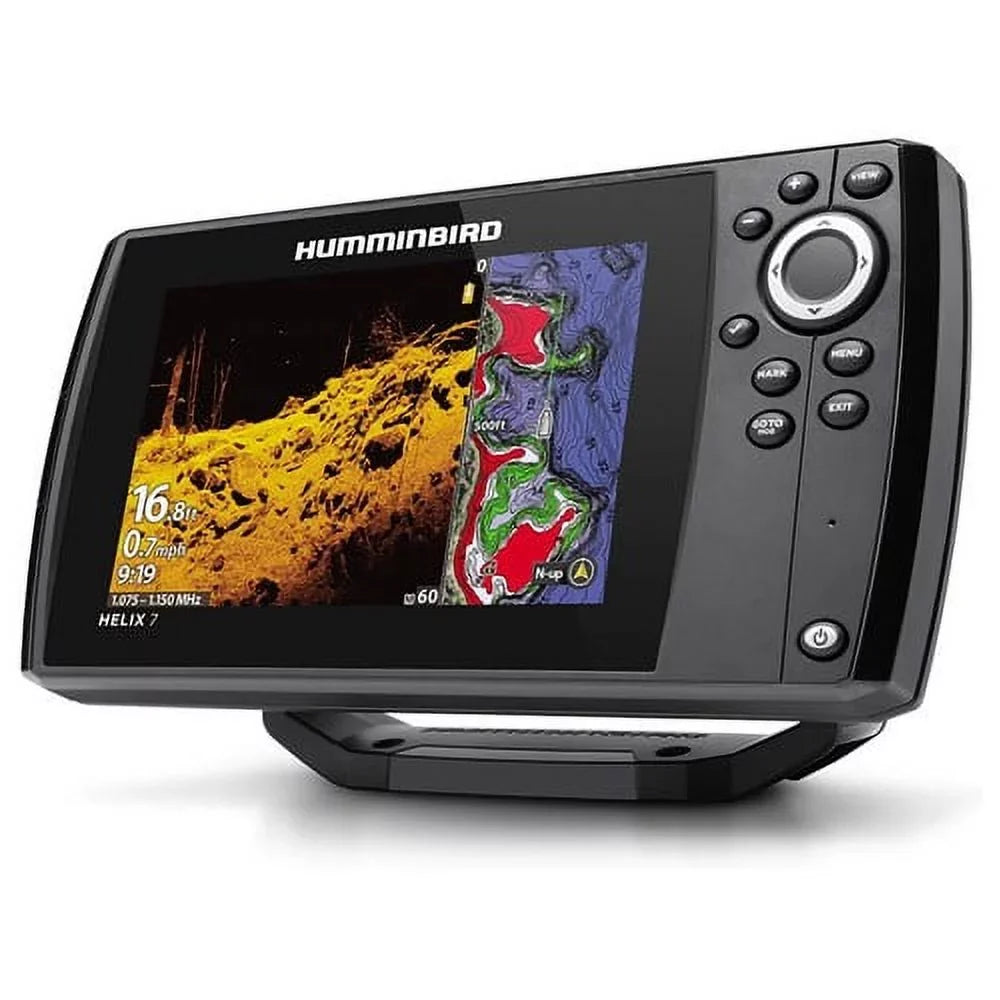 Finder, CHIRP 7in G4 7 GPS HELIX MEGA Spectrum, DI Fish Display Dual Color -411610-1 Humminbird