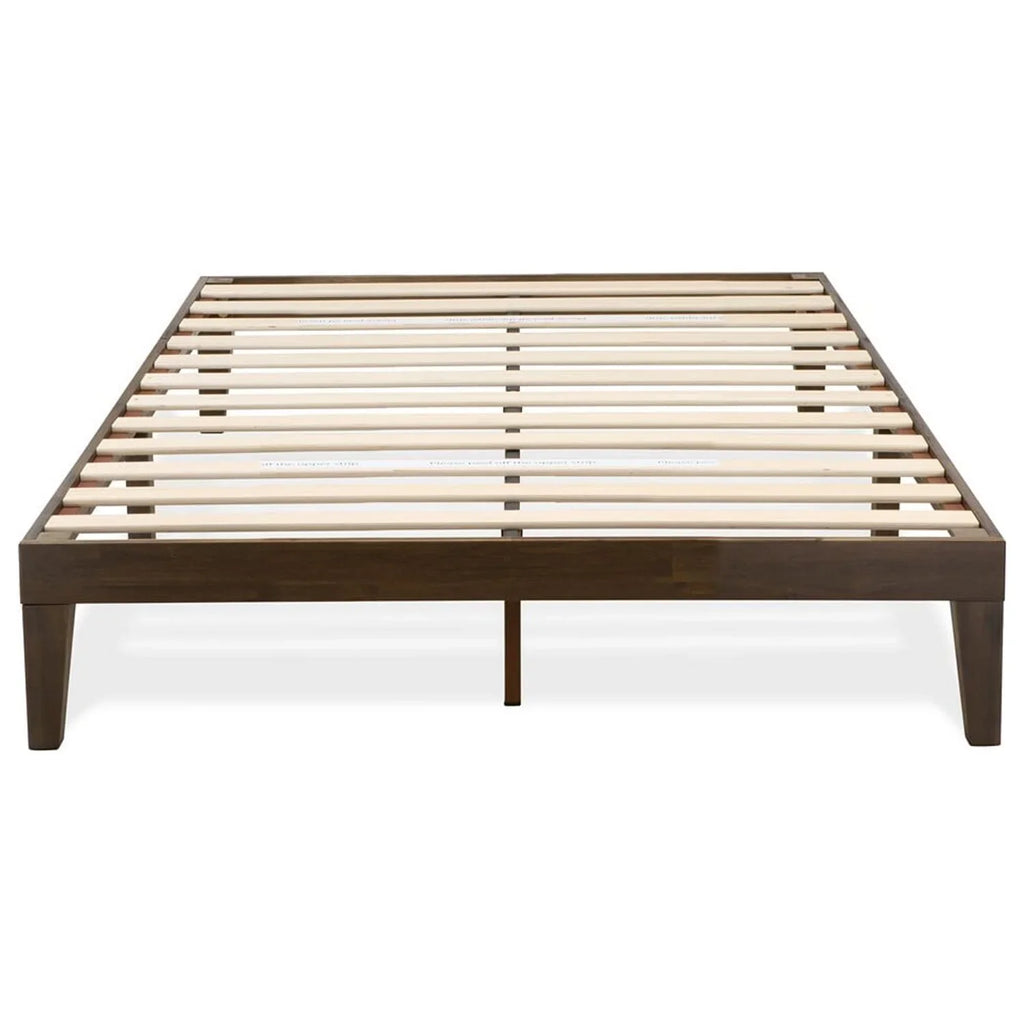 Denton Weathered East Wood Platform Full Furniture Bed West in Engineered Walnut