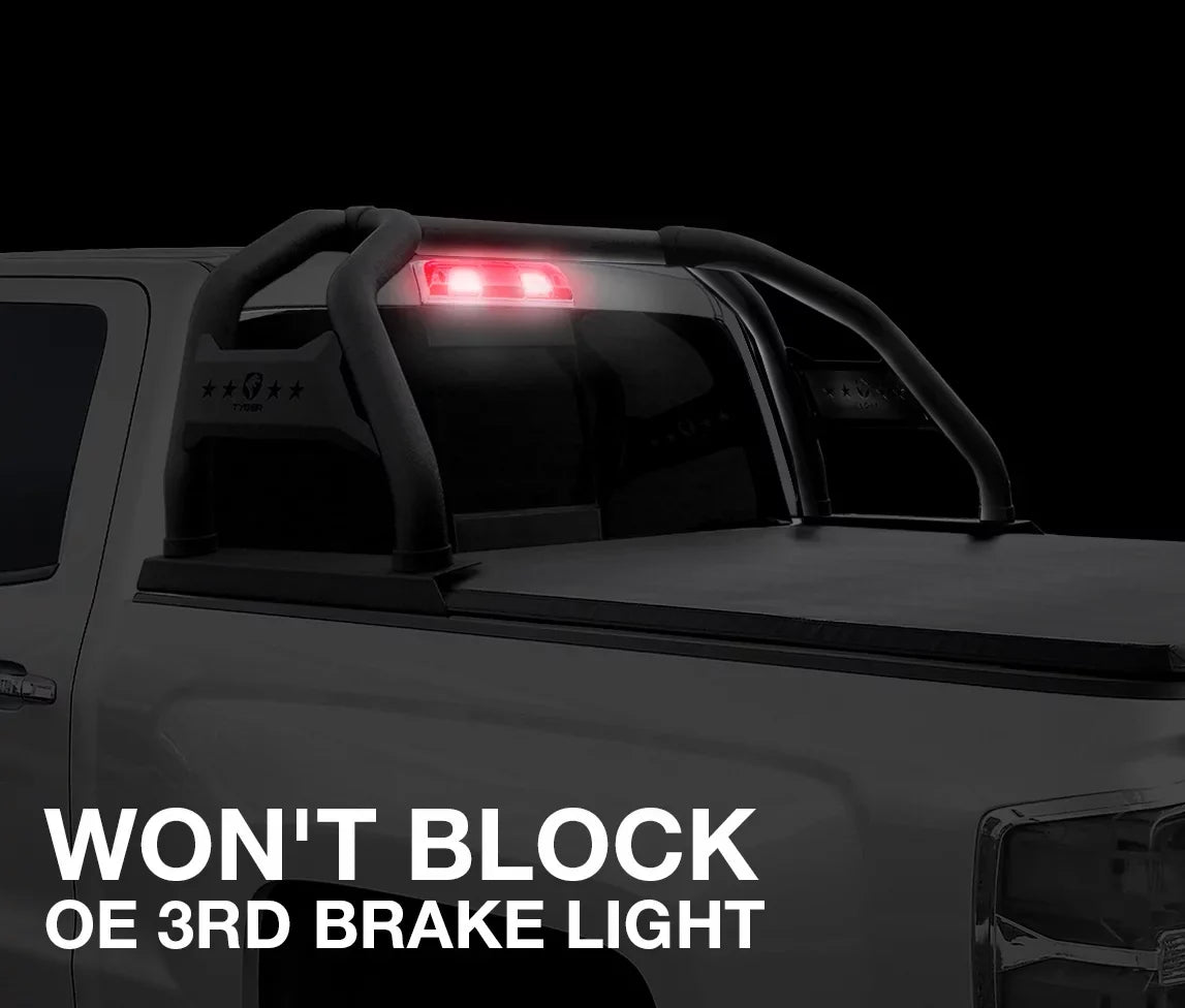 Chevy 2015-2024 | | Textured Light Mount Canyon Bar | Colorado with TG-SB7C88518 Auto Compatible GMC Tyger Sport Roll Black Bar |