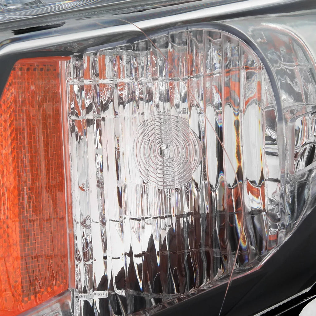 Civic Headlamps Sedan Fits Type] Chrome Coupe 2013 Left+Right 2014 12-13 [Halogen Headlights Pair Honda 2012 - 2015 AKKON