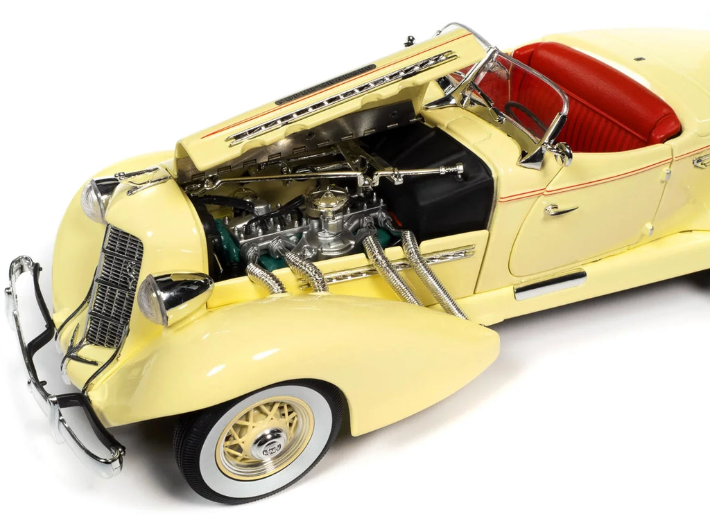 Cream Auburn Autoworld 1-18 Car, Red AW297 Model Speedster 1935 Diecast 851 with