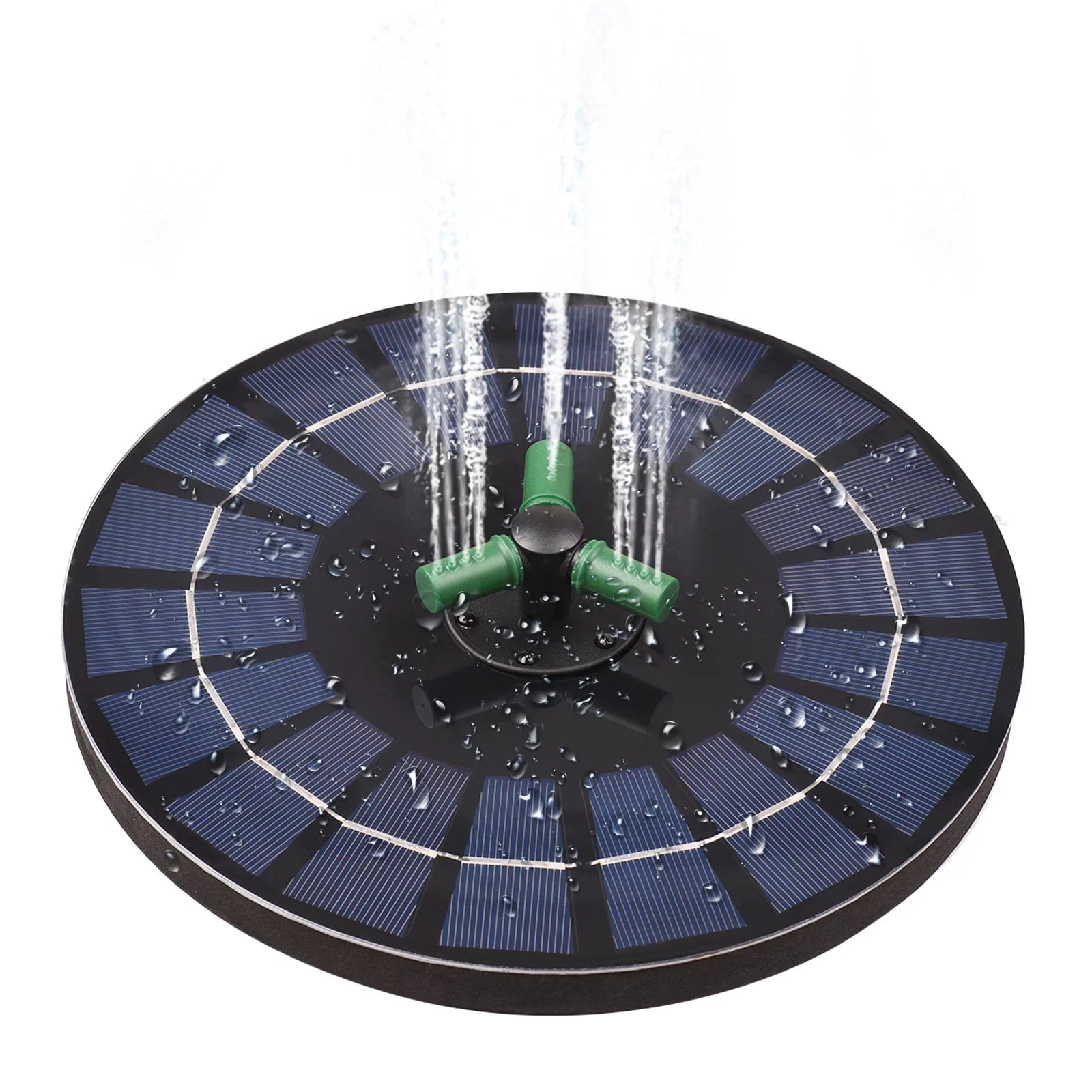 Inch 6W Small Bird 9 Fountain Pump Solar Pond Nozzle Bath for Solar Garden LED Colorful Auto-Shut liquid Rotatable Battery Pump Fountain Light off With With
