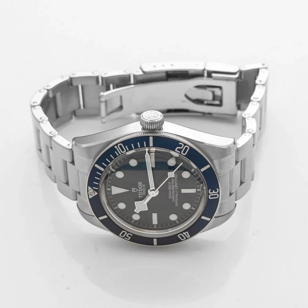 79030B-0001 Men's Watch Tudor Steel BAY Blue Automatic Dial BLACK Stainless