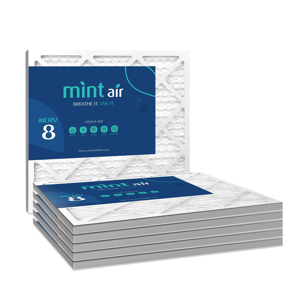 Filter (6 AC Air Mint 8, MERV 15x20x1 Air, Furnace HVAC Filters Pleated Pack)