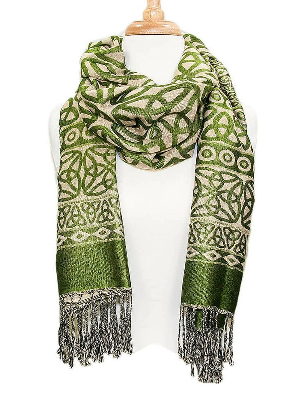 Adult Celtic Female Scarf by Green apparel Celtic Made Knot Moss